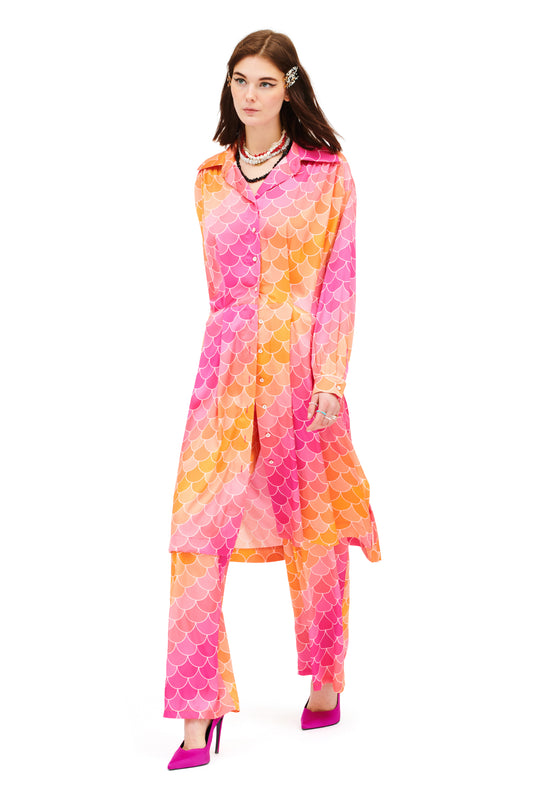 OVERSIZED SHIRT/DRESS - MERMAID FUCHSIA