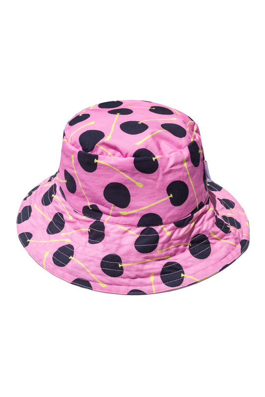 DOUBLE-FACED BUCKET HAT - CHERRIES
