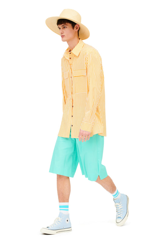 UNISEX SHIRT STRIPED YELLOW