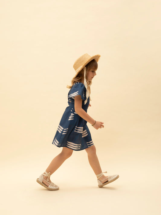 SQUARE-NECK DRESS SARDELES NAVY