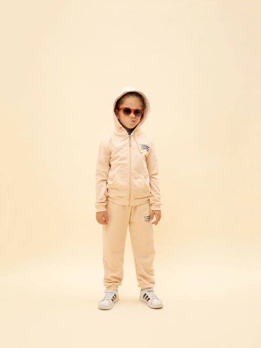 ZIPPED HOODIE VANILLA