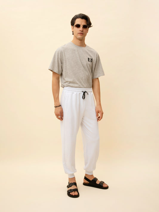 UNISEX TRACK PANTS WHITE