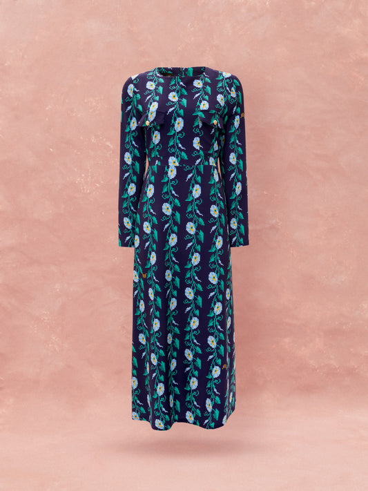 STRAIGHT LINE MIDI DRESS - MOONFLOWERS