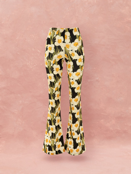 FLARED PANTS - NARCISSUS BLACK