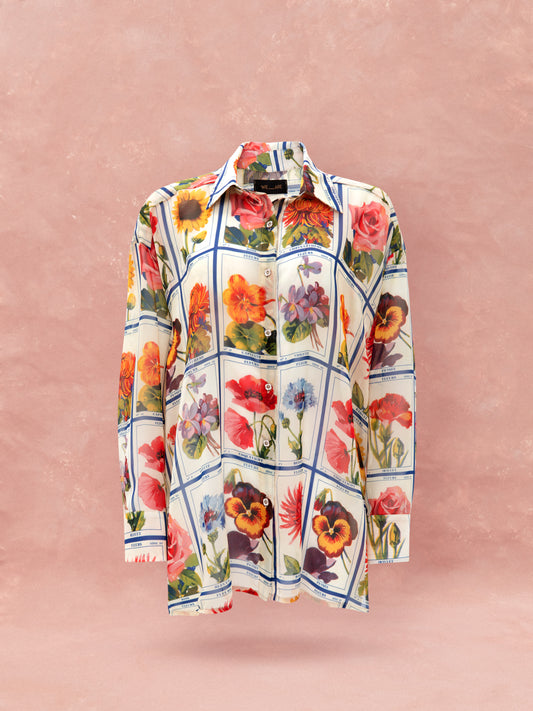 OVERSIZED CHIFFON SHIRT - ANTHOLOGIO
